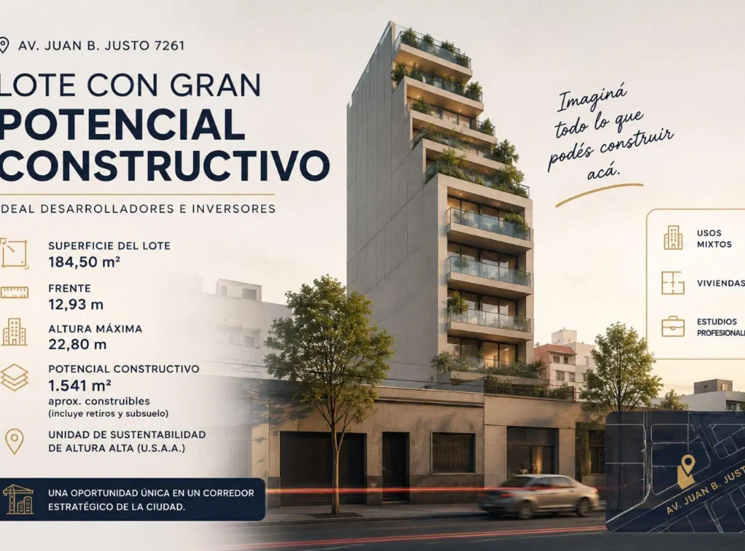 LOTE PARA DESARROLLO 1541 METROS CONSTRUIBLES 2