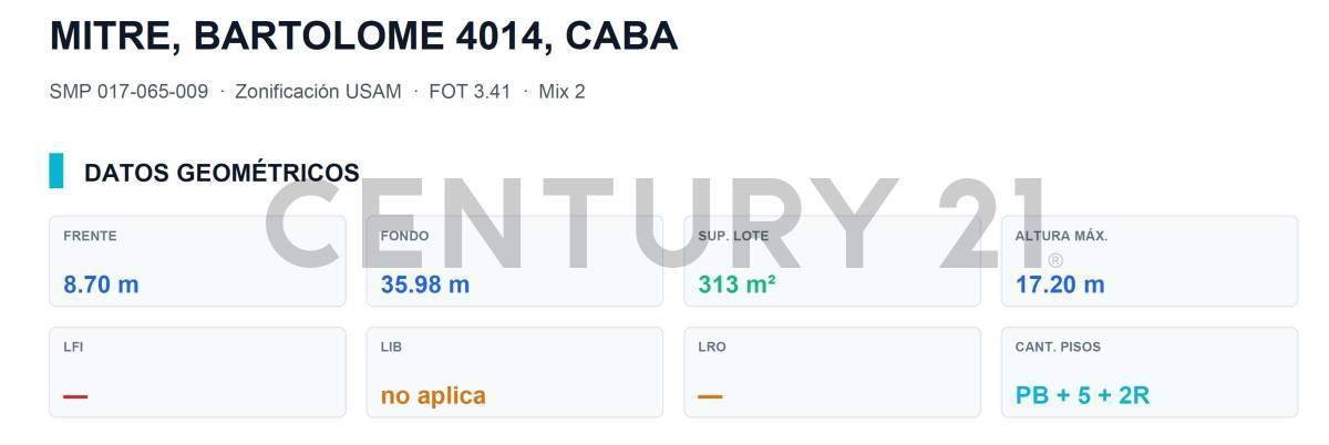 Foto de VENTA LOTE BARTOLOME MITRE 4000, BALVANERA, imagen 2