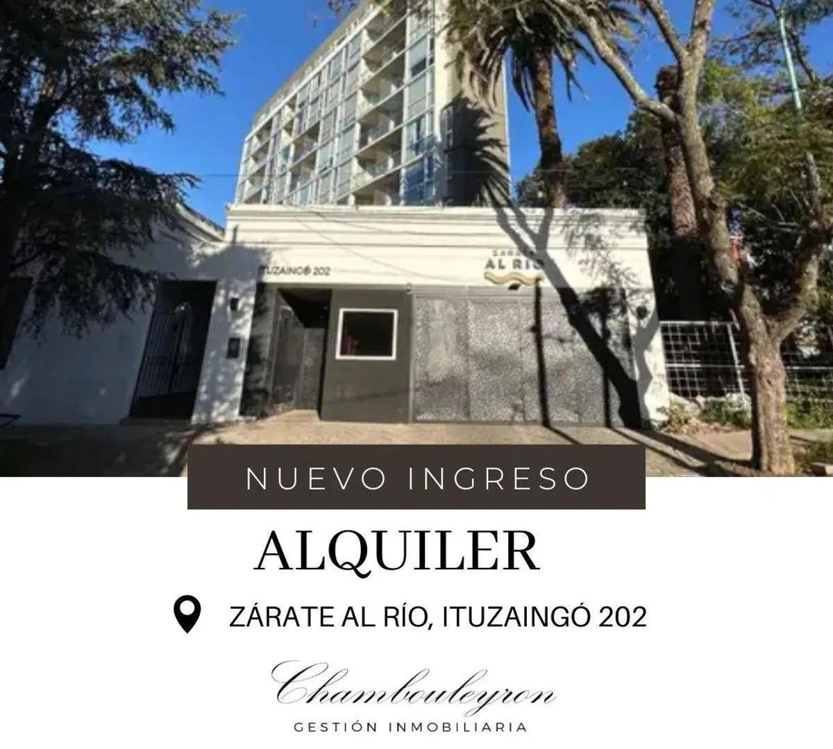 ALQUILER DEPTO 3 AMB. ITUZAINGÓ 202 5