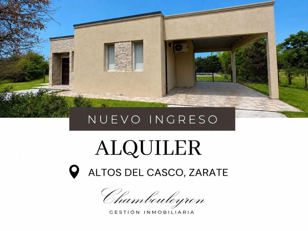 ALQUILER CASA EN ALTOS DEL CASCO, ZÁRATE. 2