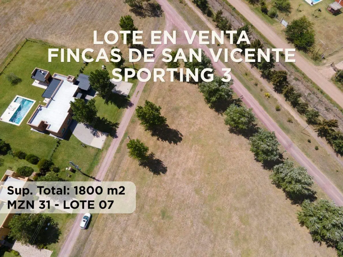 LOTE 1800mts FINCAS de SAN VICENTE SPORTING VENTA 3