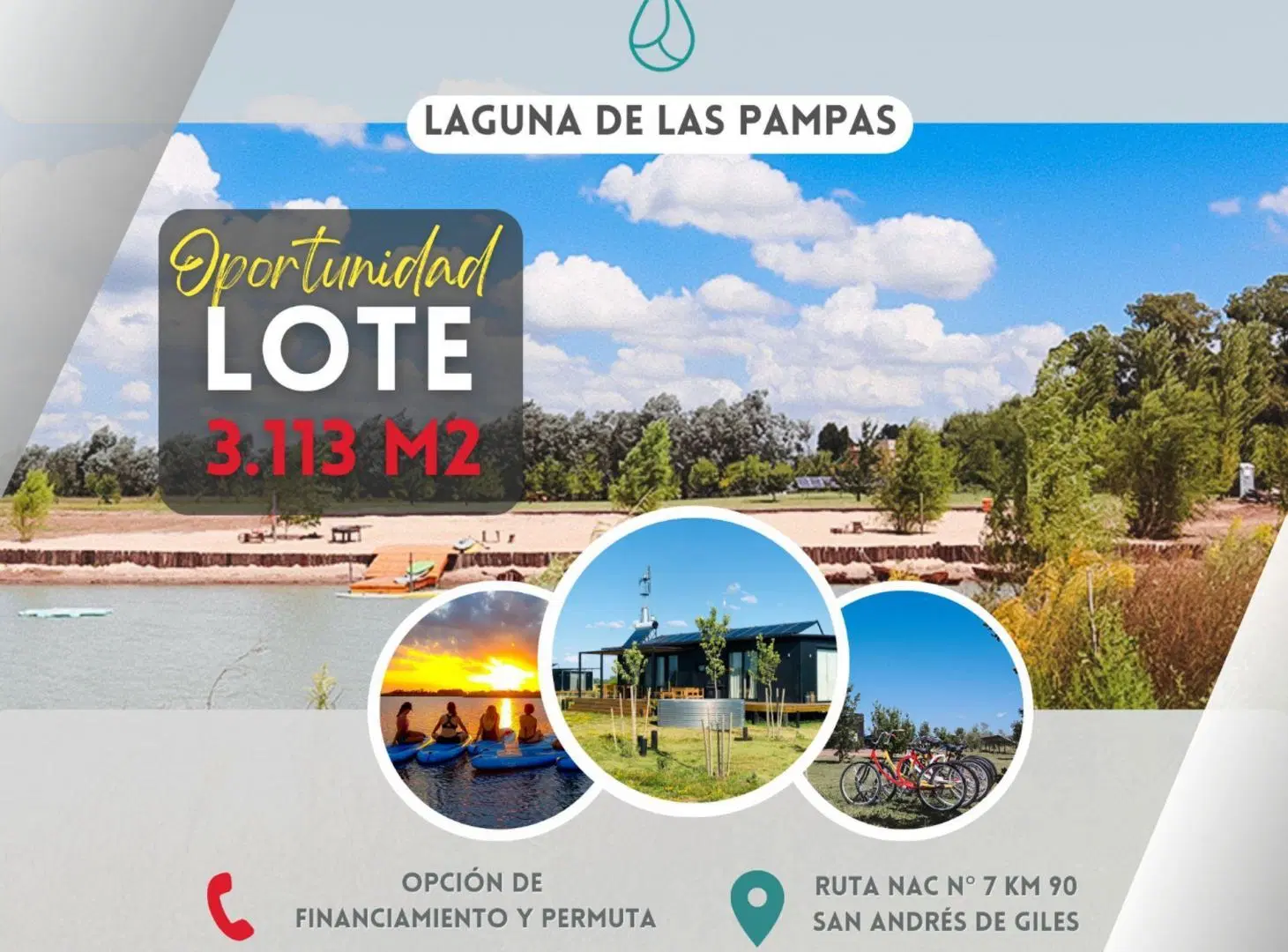 LOTE 3113m2 LAGUNA DE LAS PAMPAS EN CUOTAS/PERMUTA 2