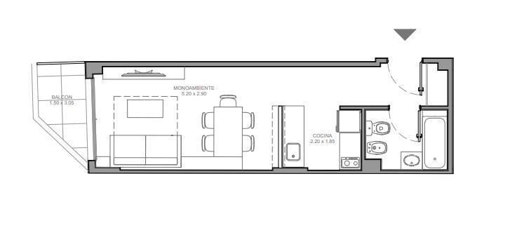 MONOAMBIENTE  A ESTRENAR  FULL AMENITIES  PISCINA SEGURIDAD 24 HS VILLA CRESPO