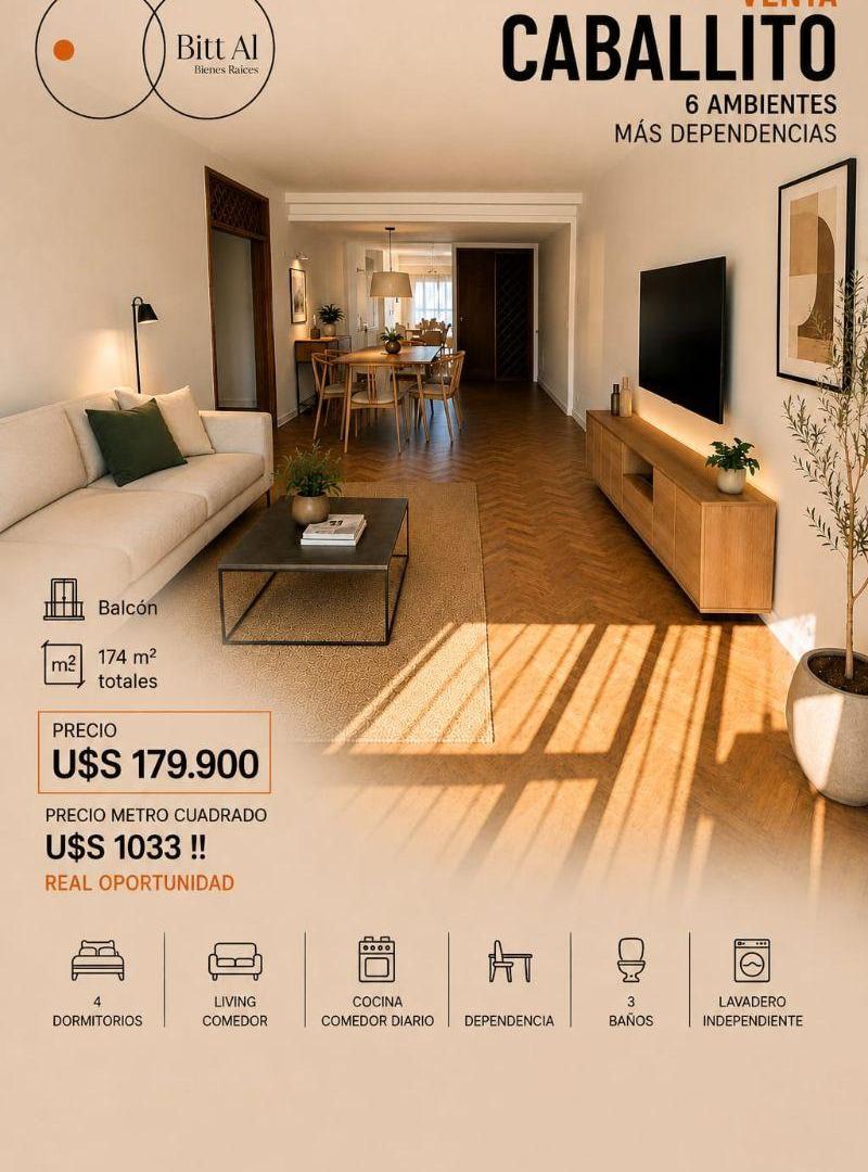Foto de Semipiso de 174 m² balcón ! 5 dorm.Gran Oportunidad!! TODO SOL Y LUZ, imagen 1