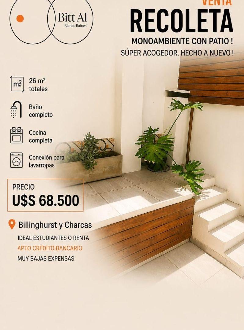 Foto de Canchero Monoambiente con hermoso patio en desnivel ! Nuevo !!!, imagen 4