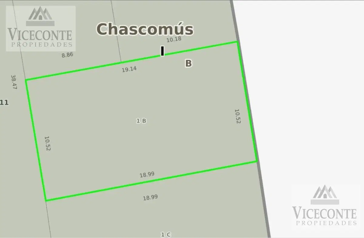 Excelente lote 201 m2 en Zona comercial. Saavedra 135 esq Garay. Chascomús, Pcia de Bs As 1
