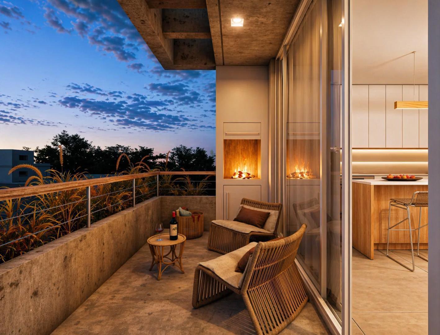 Venta - Departamento - Dos Ambientes - Parrilla en el Balcon - Guemes - Premium