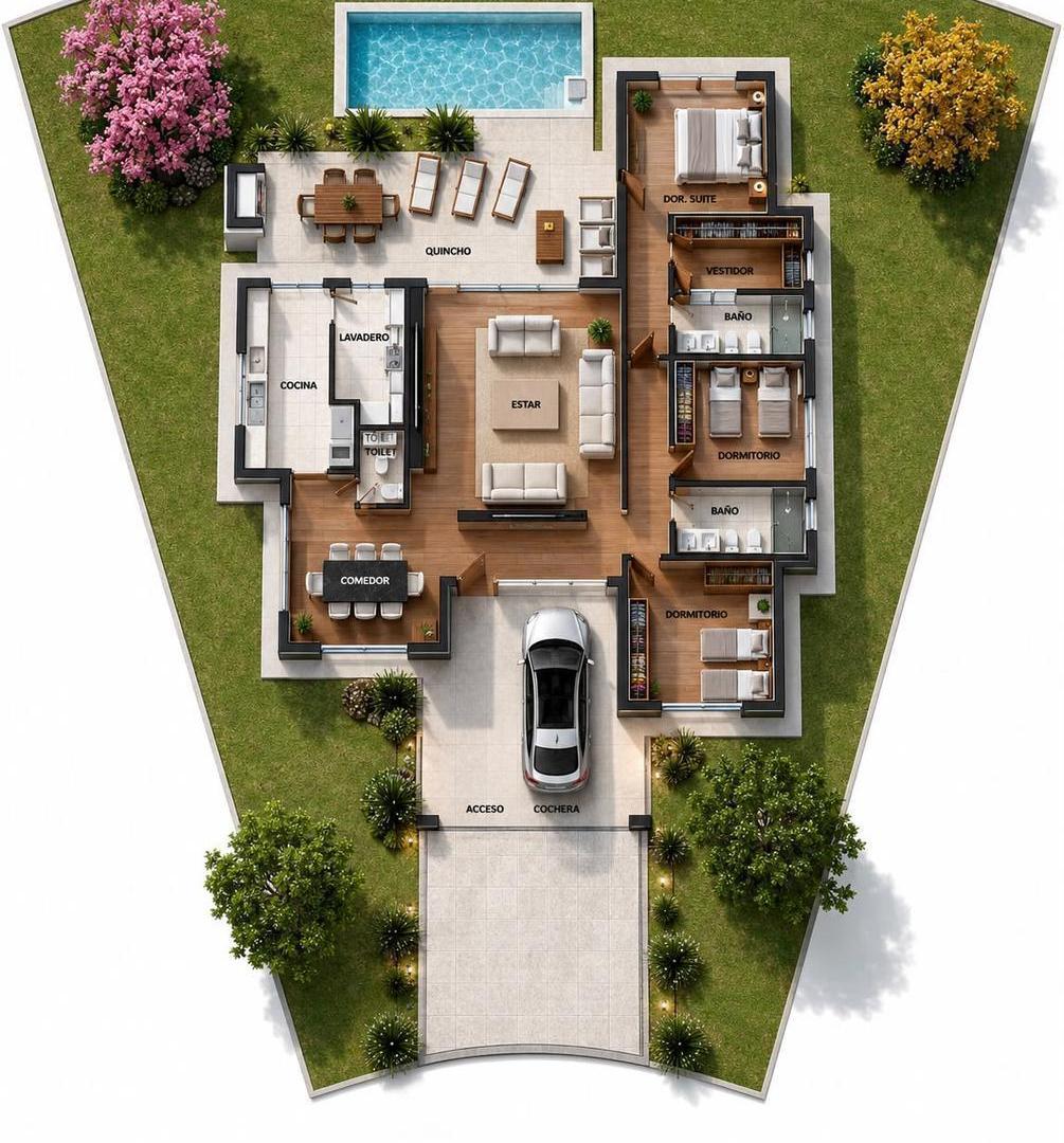 Venta - Casa - 4 ambientes con Piscina y Parrilla - Rumencó "Las Lomas"