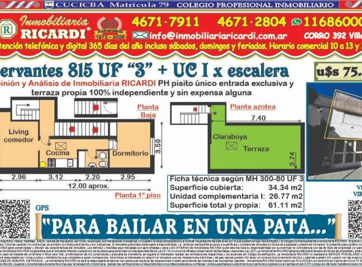 PARA BAILAR EN UNA PATA PH entrada exclusiva + tza propia