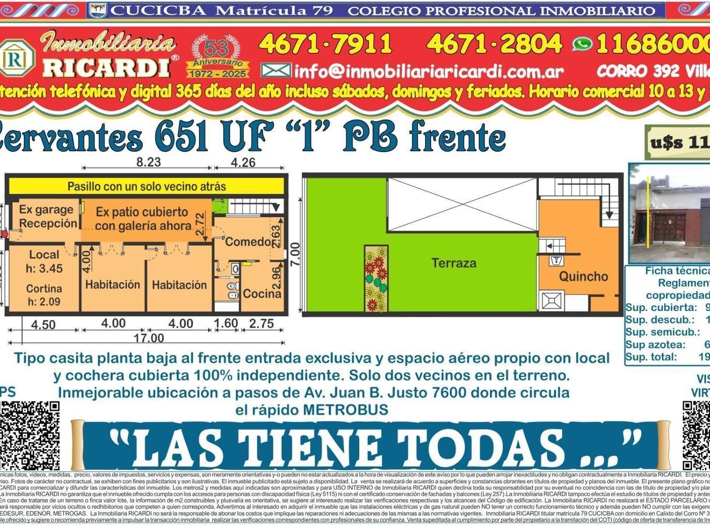 Foto de LAS TIENE TODAS Tipo casa PB frente espacio aereo propio, imagen 1