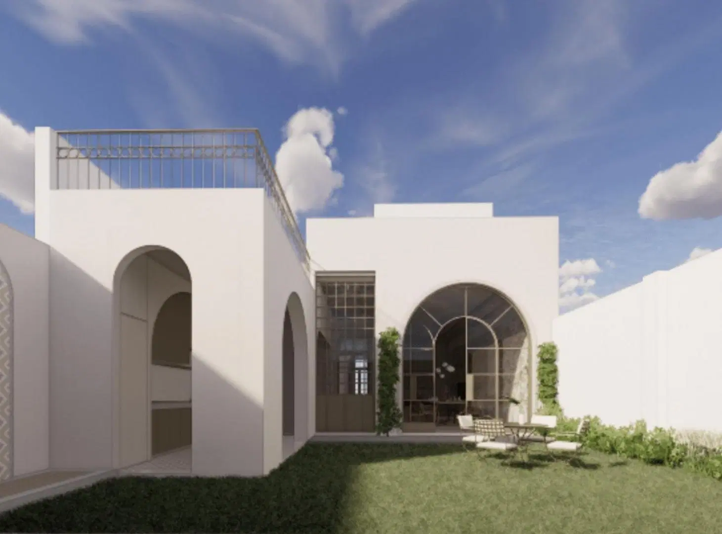 Casa de 3 dormitorios + comodín, cochera, jardin y pileta en Abasto 4