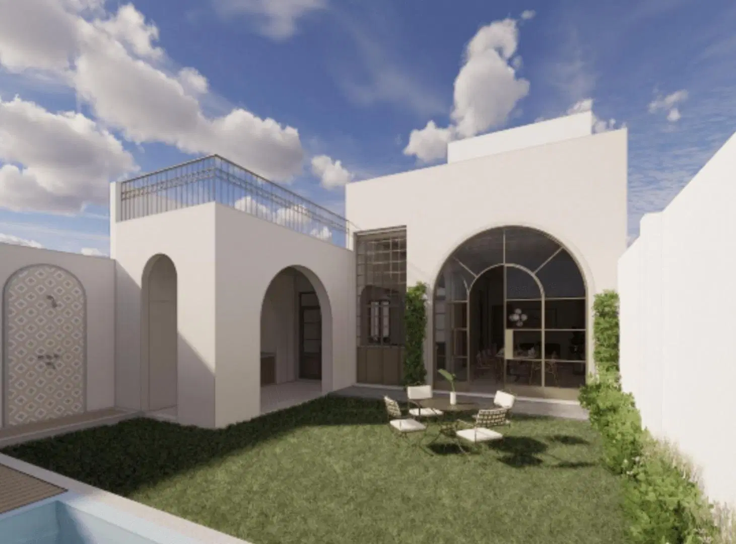 Casa de 3 dormitorios + comodín, cochera, jardin y pileta en Abasto 1