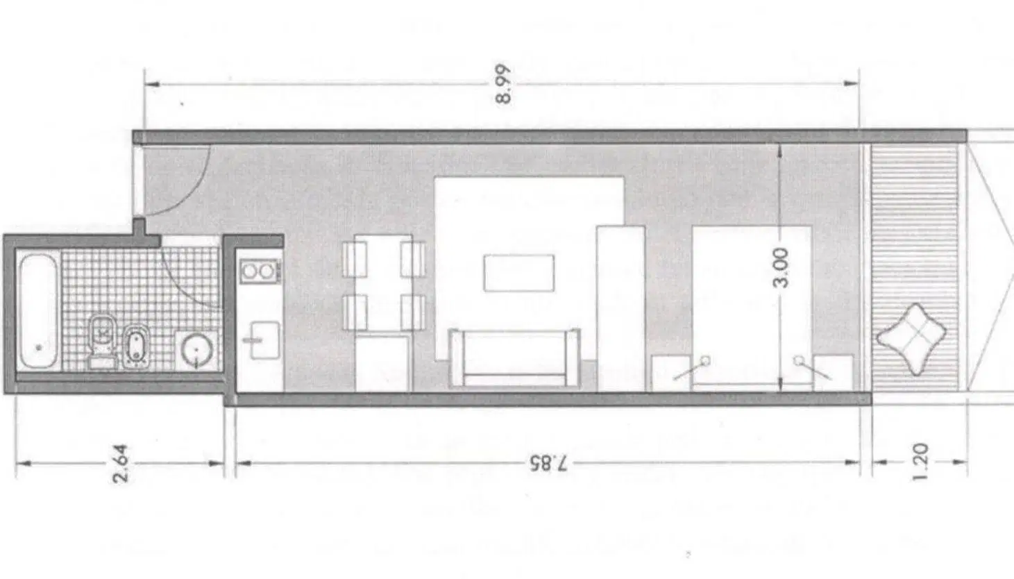 VENTA MONOAMBIENTE CON BALCON CON  RENTA LUMINOSO 5