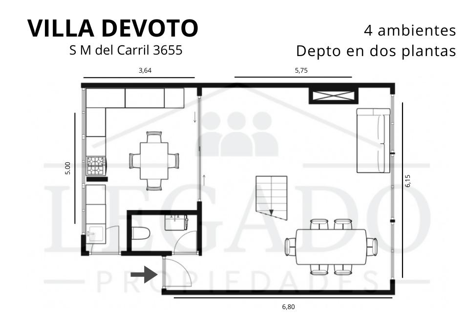 Foto de Exclusivo Dpto en Villa Devoto - 4 amb en Duplex - Contrafrente - del, imagen 2