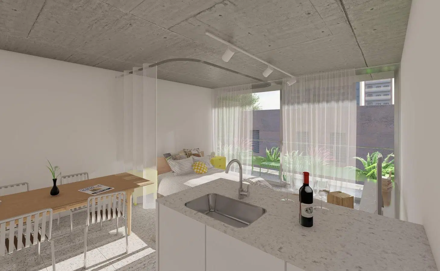 Departamento monoambiente en Villa Luro 4