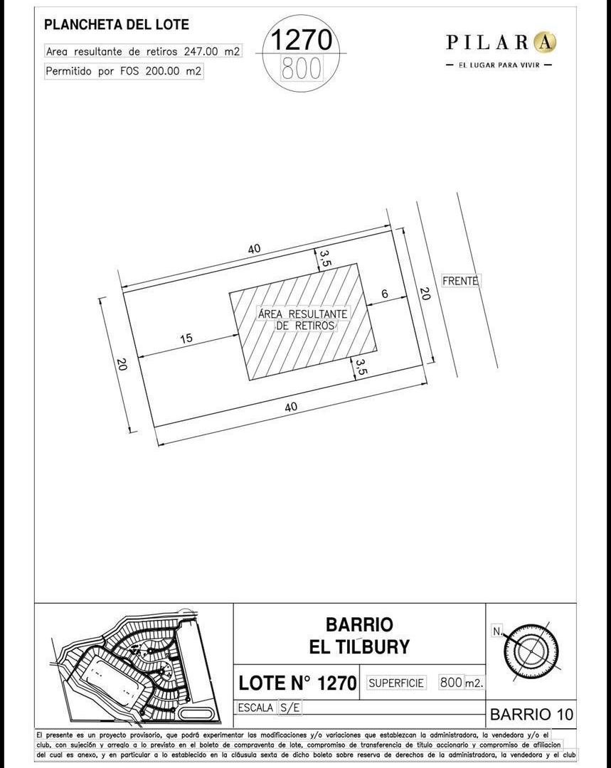 Foto de Terreno en venta de 800m2 en barrio El Tilbury, Pilara, Pilar, GBA Norte, imagen 1