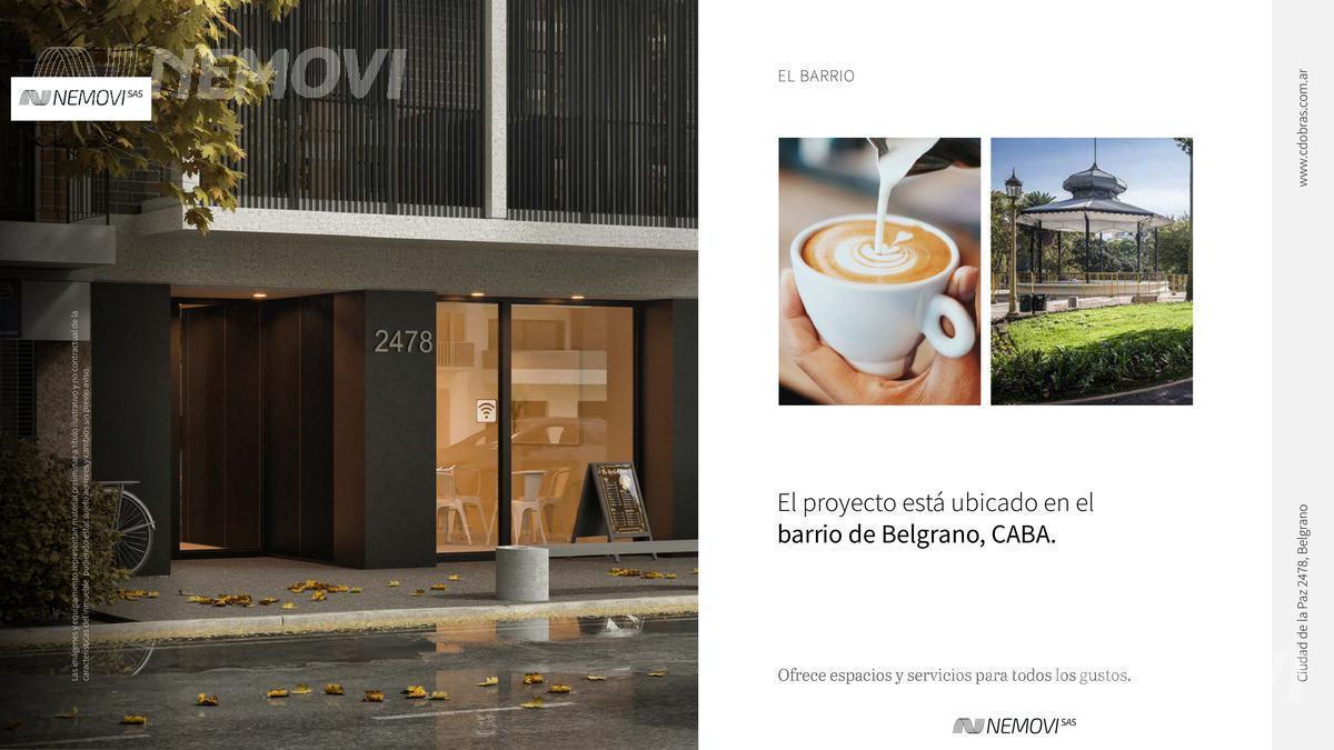 Venta Departamento de 3 Ambientes con Balcón Terraza en Belgrano 1