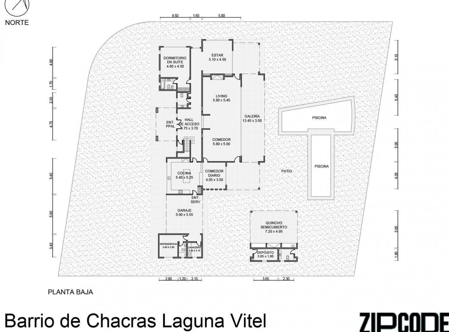 Venta de casa en Barrio de Chacras Laguna Vitel | 4 dormitorios |Vista a la laguna.