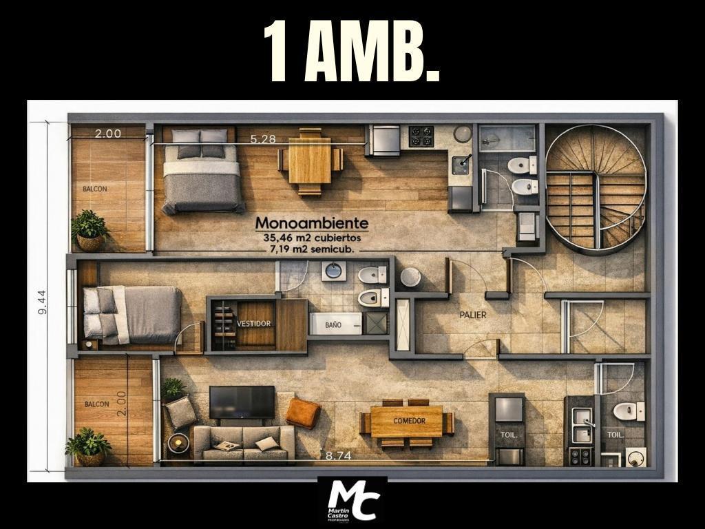 Foto de Modernos monoambiente FINANCIACION Villa Urquiza, imagen 3