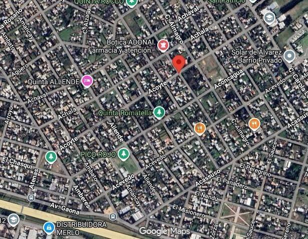 Lote en venta – Alsina y Acoyte, General Rodríguez