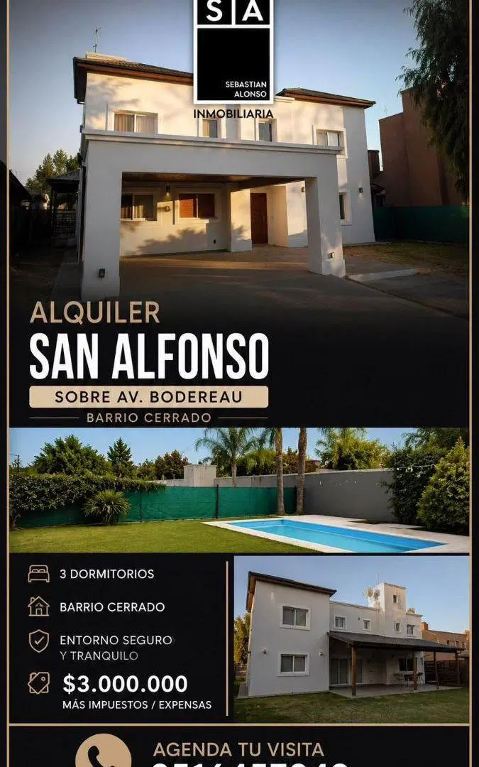 Alquilo casa villa privada san alfonso villa allende 1