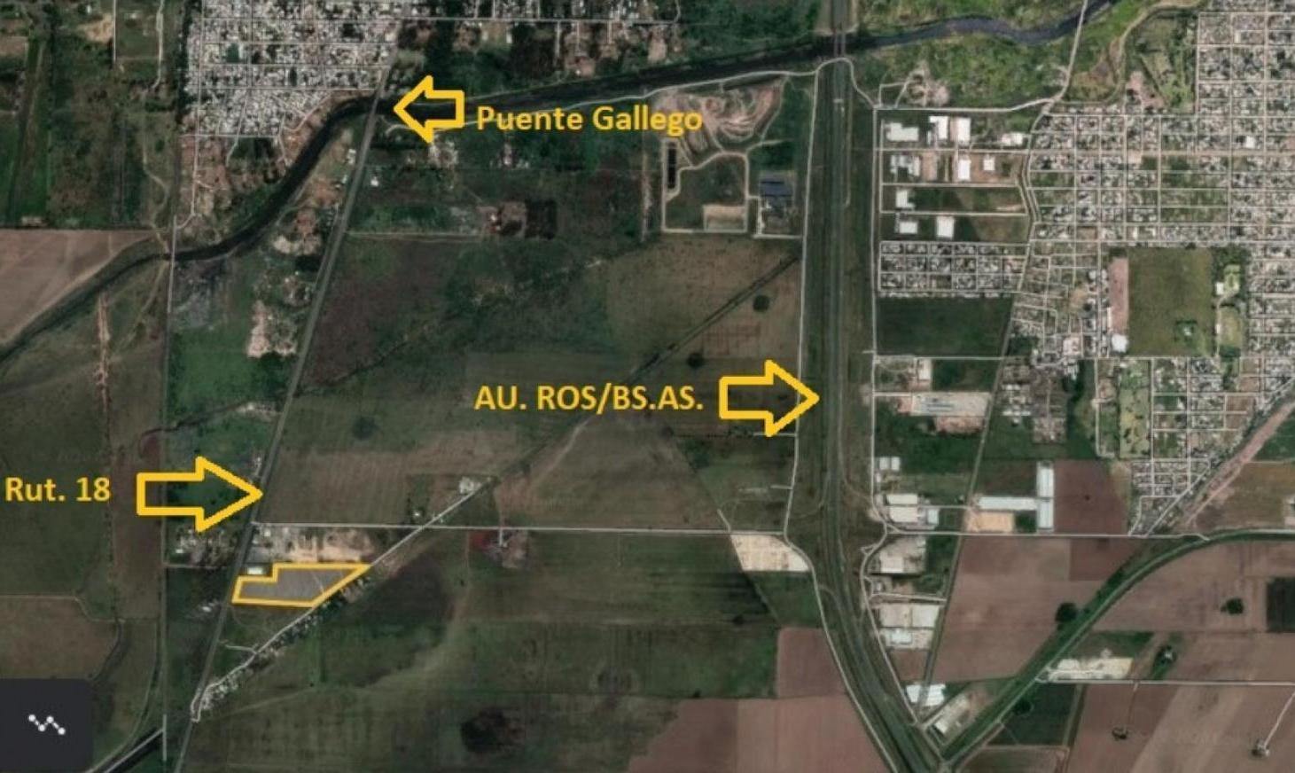Terreno Industrial en Venta Campo 4,8has Sobre Ruta 18 km 2 SE ACEPTA PERMUTA