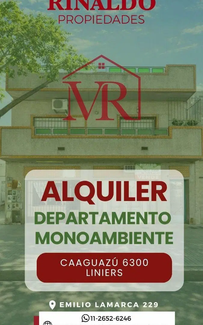 Alquiler | Departamento monoambiente - Barrio de Liniers 2