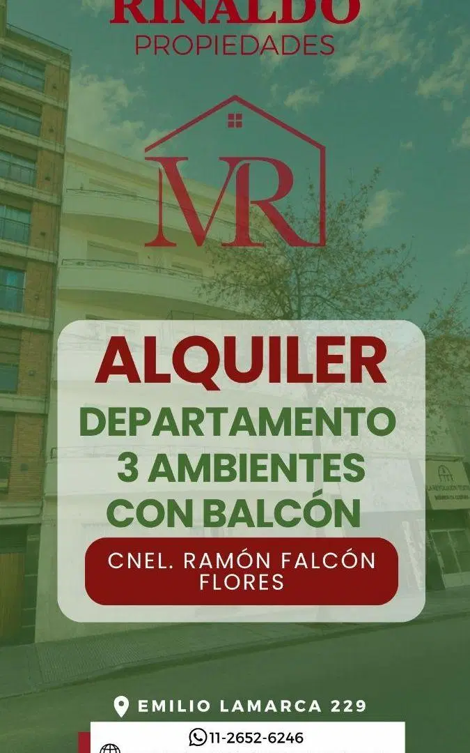 Alquiler | Departamento 3 ambientes con balcon - Barrio de Flores 4