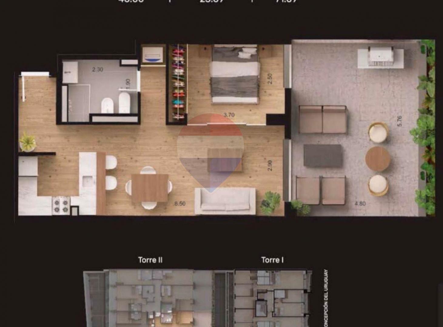 Foto de VENTA DEPARTAMENTO 1 DORMITORIO MALVIN A ESTRENAR, imagen 2
