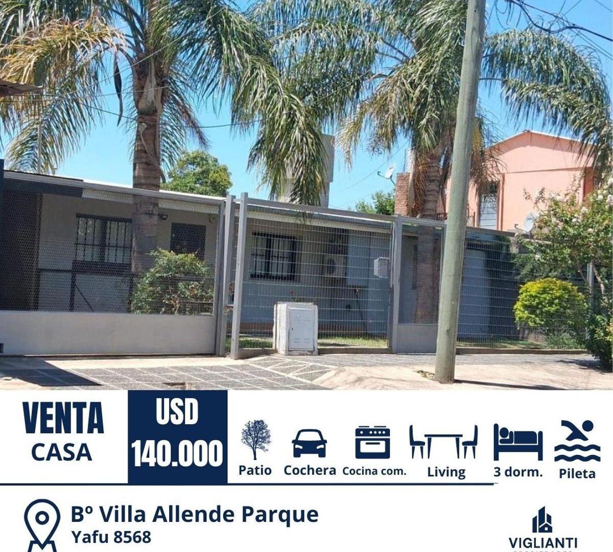 VENTA HERMOSA CASA- VILLA ALLENDE PARQUE