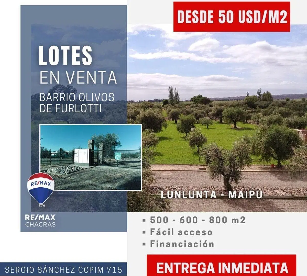 Lote esquina en venta en Olivos de Furlotti 3