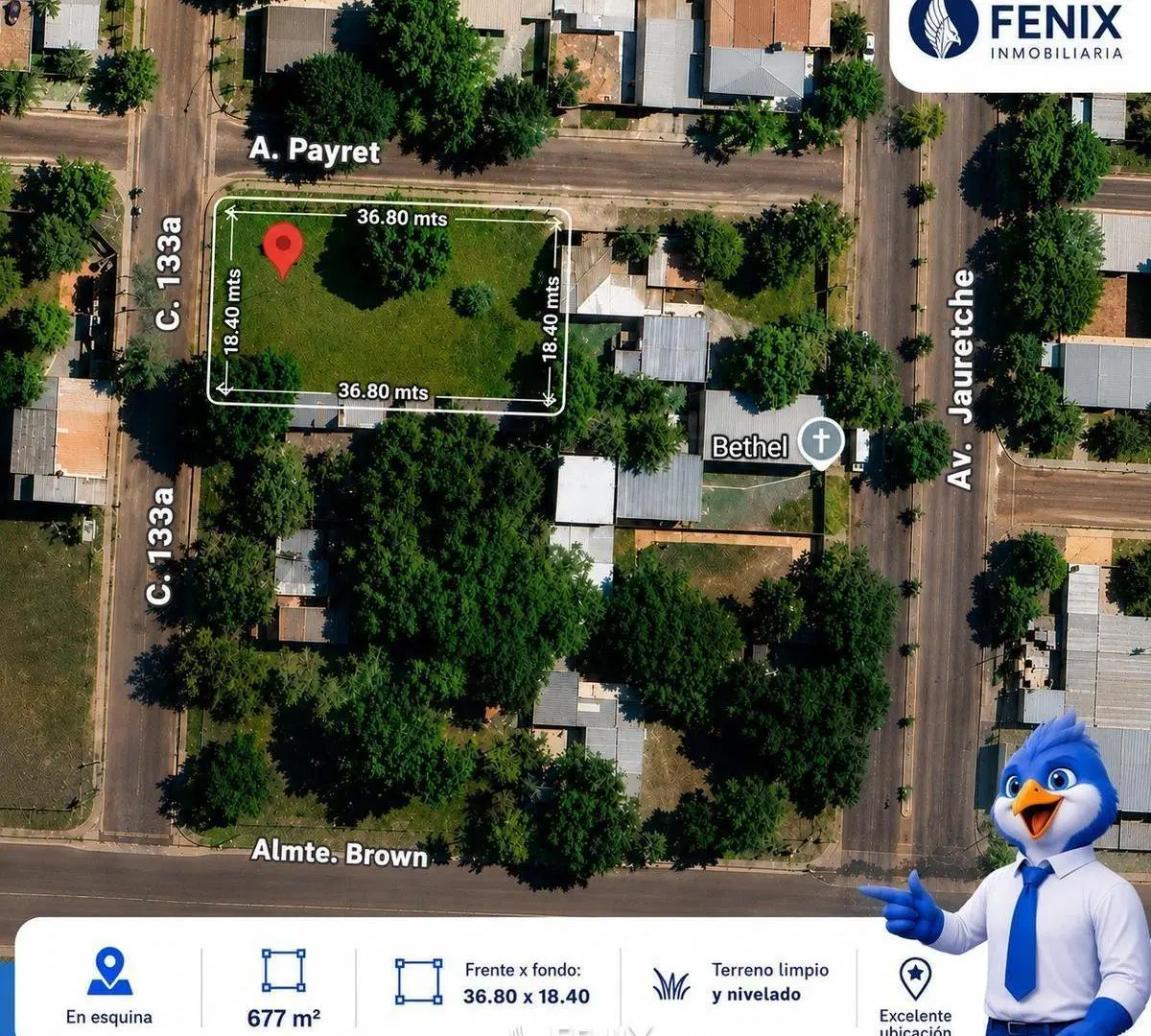 TF890 - TERRENO EN ESQUINA - 677m2 - CHACRA 135, CALLE 133A Y A. PAYRET 2