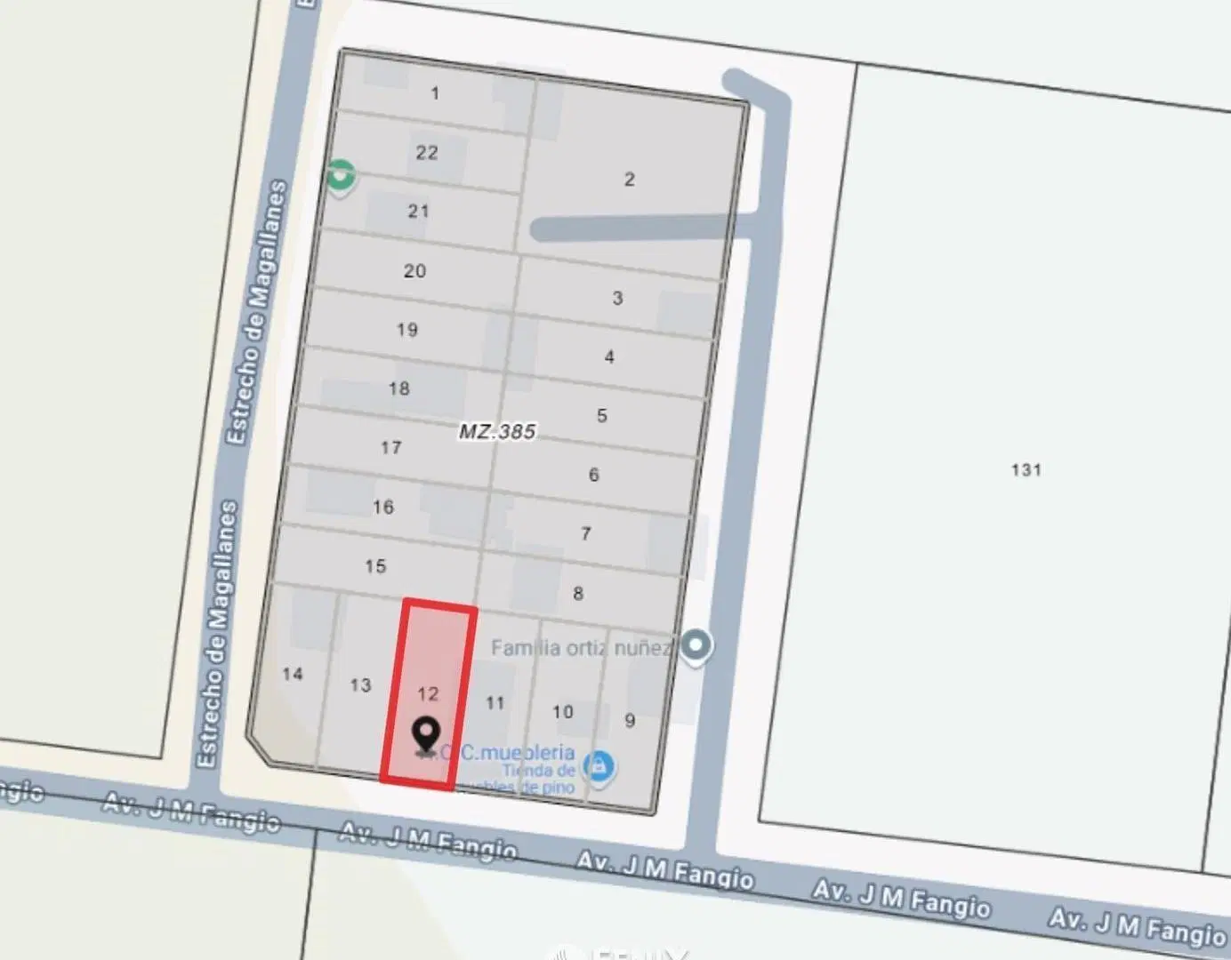 TF897 - TERRENO - AV. FANGIO Y CALLE ESTRECHO DE MAGALLANES 2