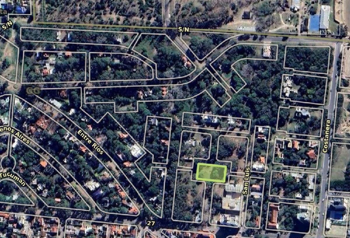 Terreno de 480 m2 en venta en el Monte de Santa Teresita