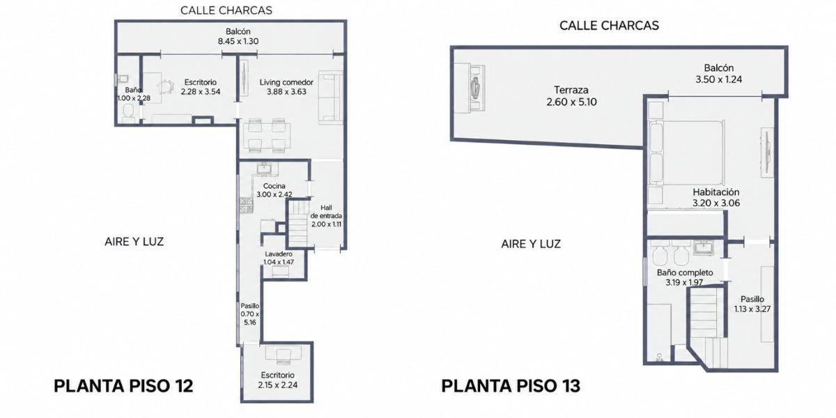 Foto de DÚPLEX EN BOULEVARD CHARCAS CON BALCON, TERRAZA PRIVADA Y PARRILLA, imagen 3