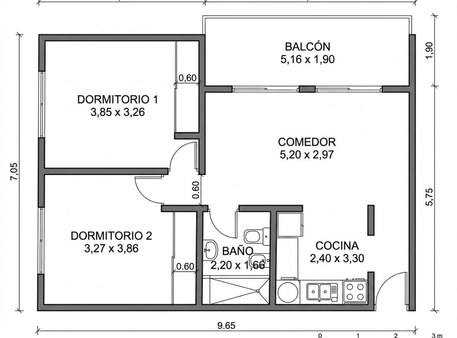 Foto de VENTA 3 Amb c/Cochera en Complejo Solares - Moreno, imagen 2