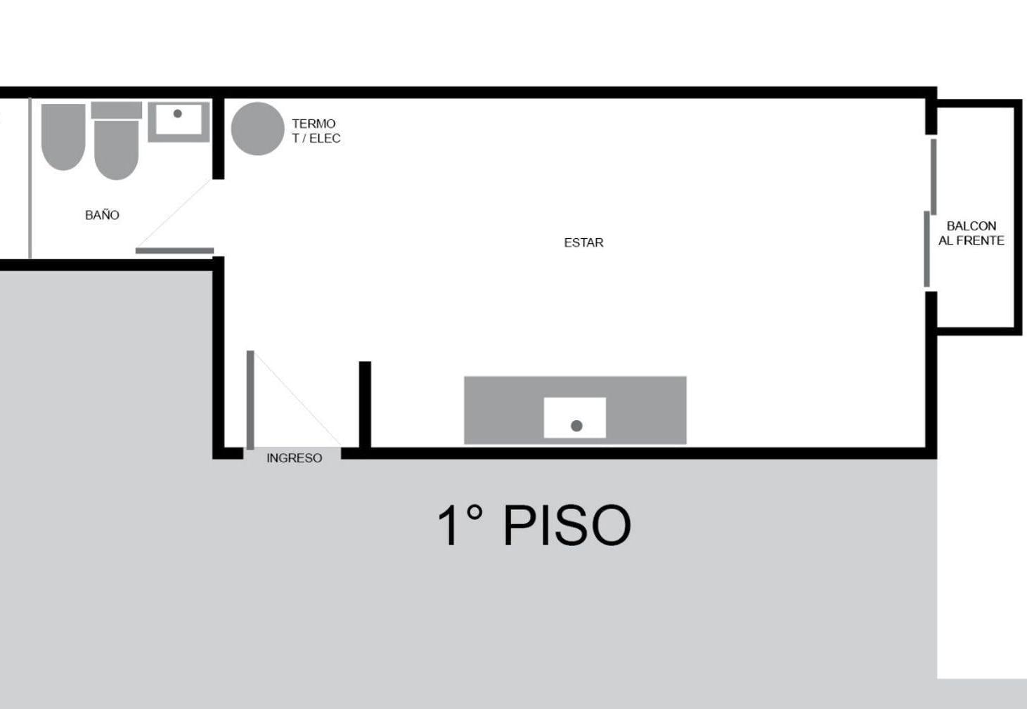 Foto de VENTA DPTO MONOAMB MODERNO CON BALCON FTE HAEDO, imagen 4