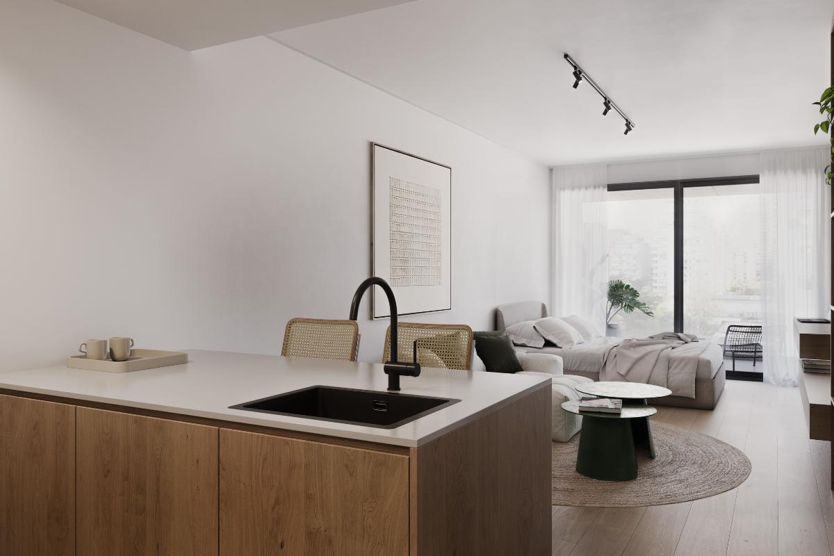 Foto de Monoambiente en 5° Piso con Balcón Aterrazado – Preventa Palermo, imagen 4