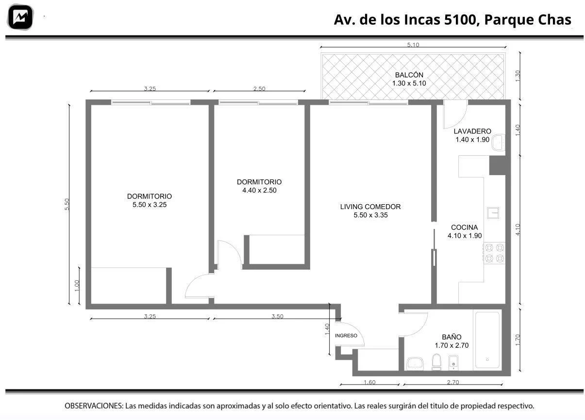 VENTA - DEPARTAMENTO 3 AMBIENTES - BALCÓN CORRIDO - COCHERA - PARQUE CHAS