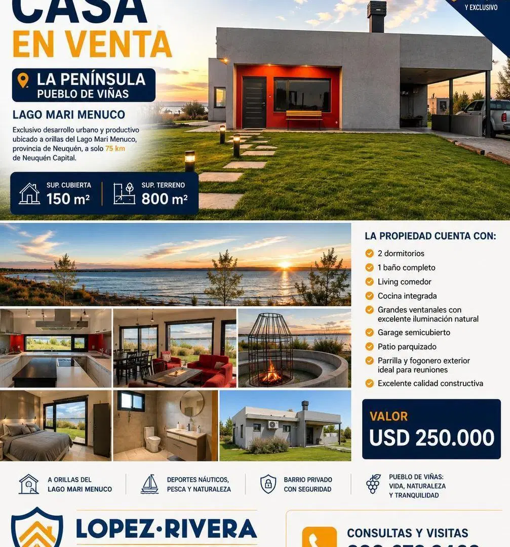 Casa en venta con Frente al Lago 4