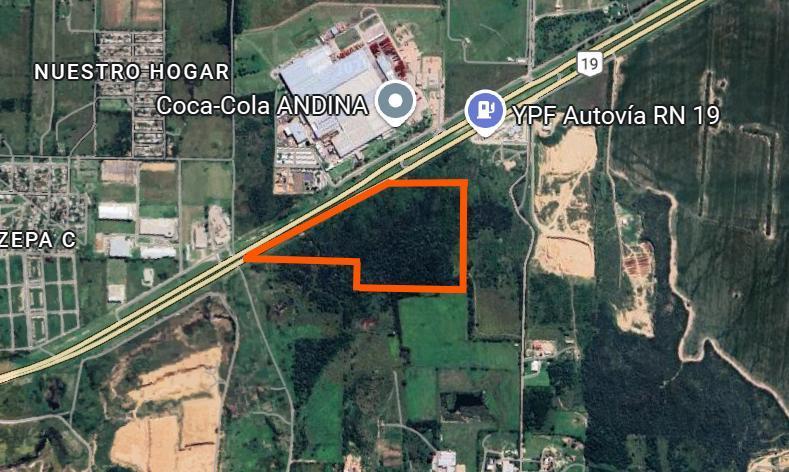Terreno Industrial  16 Has con 650 m de Frente sobre Ruta 19  Córdoba Capital
