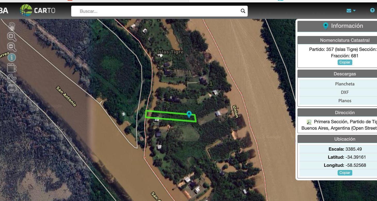 Terreno en venta en el Delta de Tigre