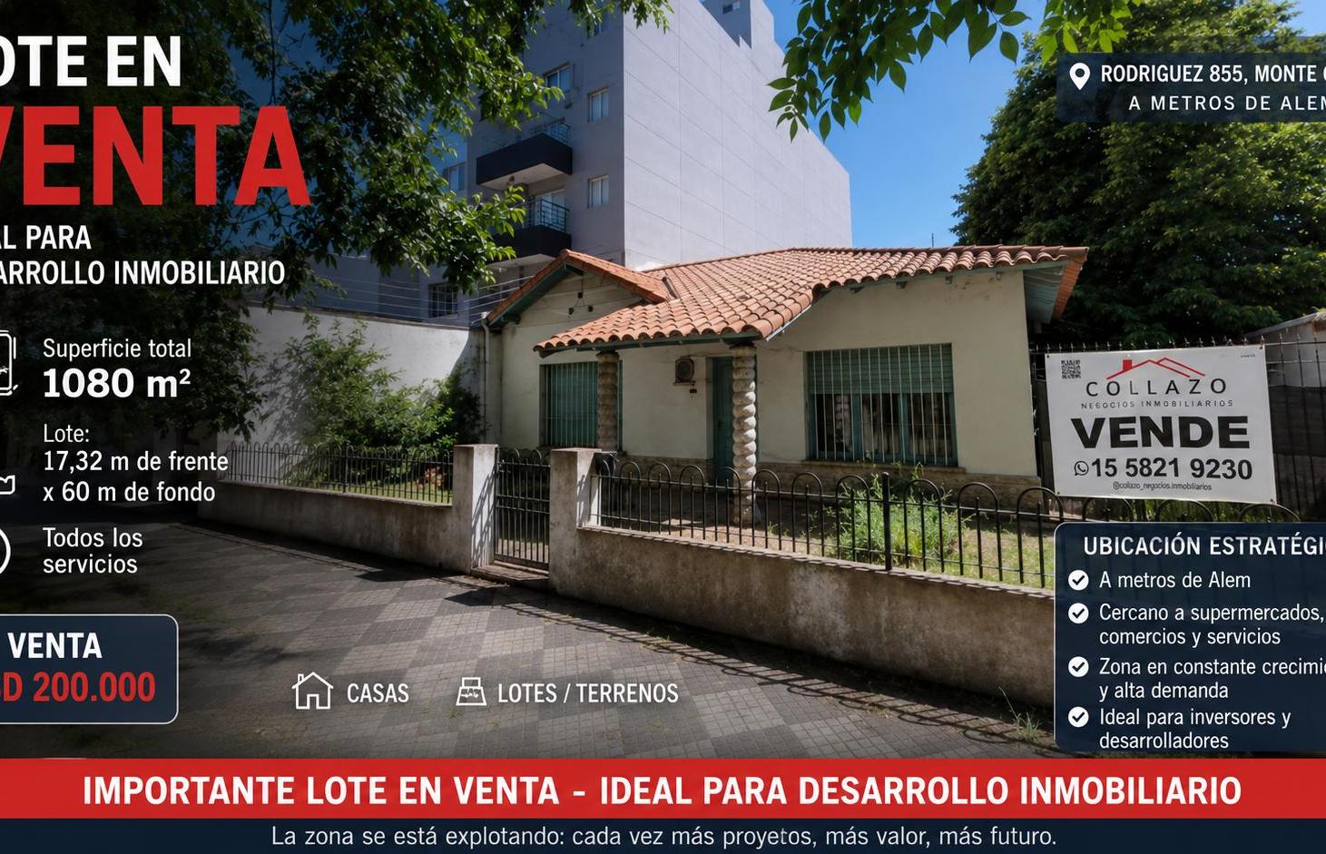 Foto de IMPORTANTE LOTE EN VENTA – IDEAL DESARROLLO INMOBILIARIO, imagen 3