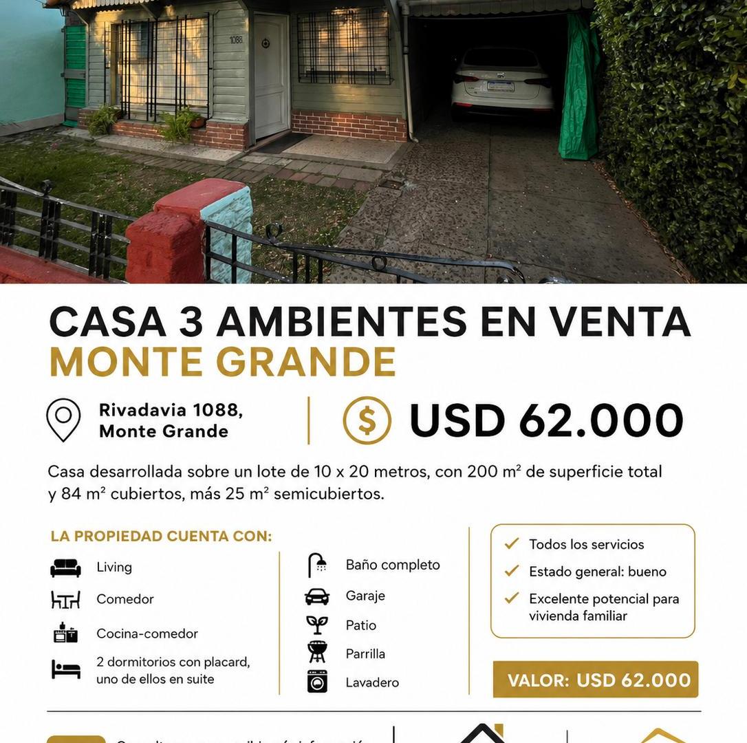 Foto de CASA 3 AMBIENTES EN VENTA – MONTE GRANDE, imagen 2