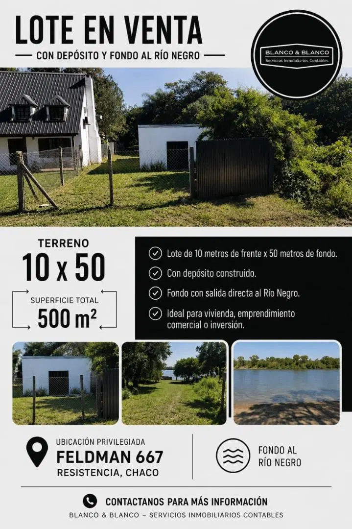Oportunidad terreno con fondo al Río Negro. Feldman 667 3