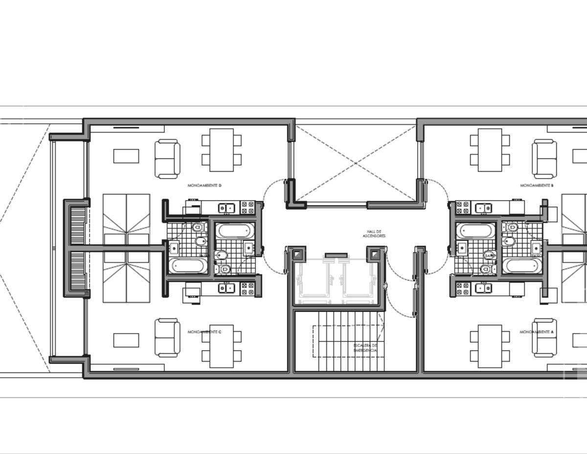 Departamento venta centro, monoambiente con cocina, baño y balcón; cochera opcional