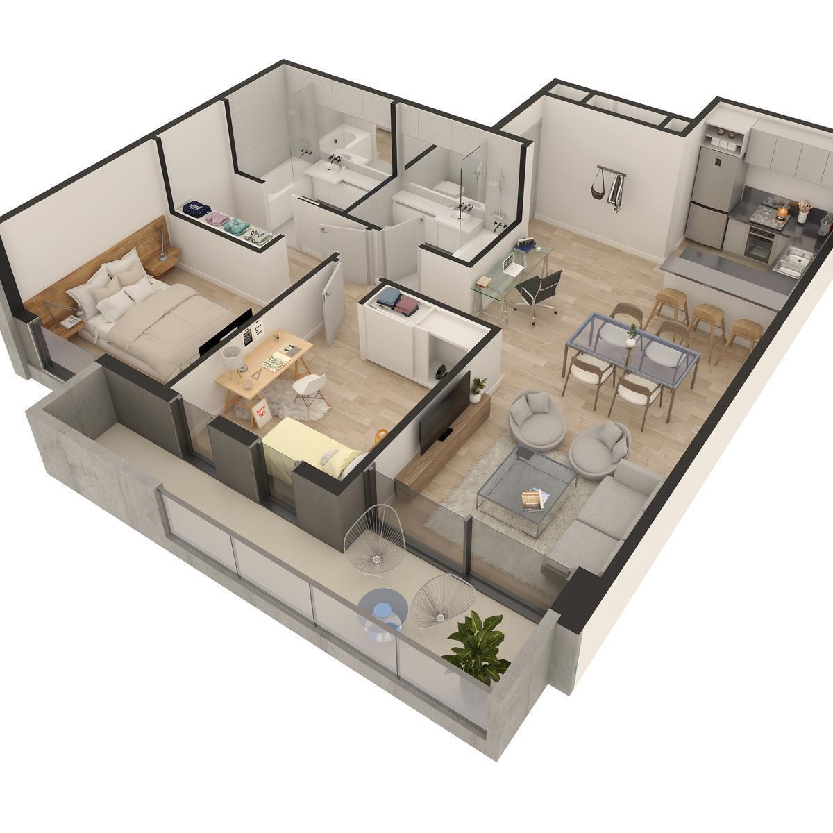 3 Ambientes en Venta en Construcción Monte Castro con Amenities 2