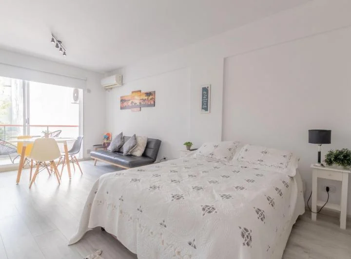 Departamento monoambiente alquiler temporario Palermo balcón impecable 4