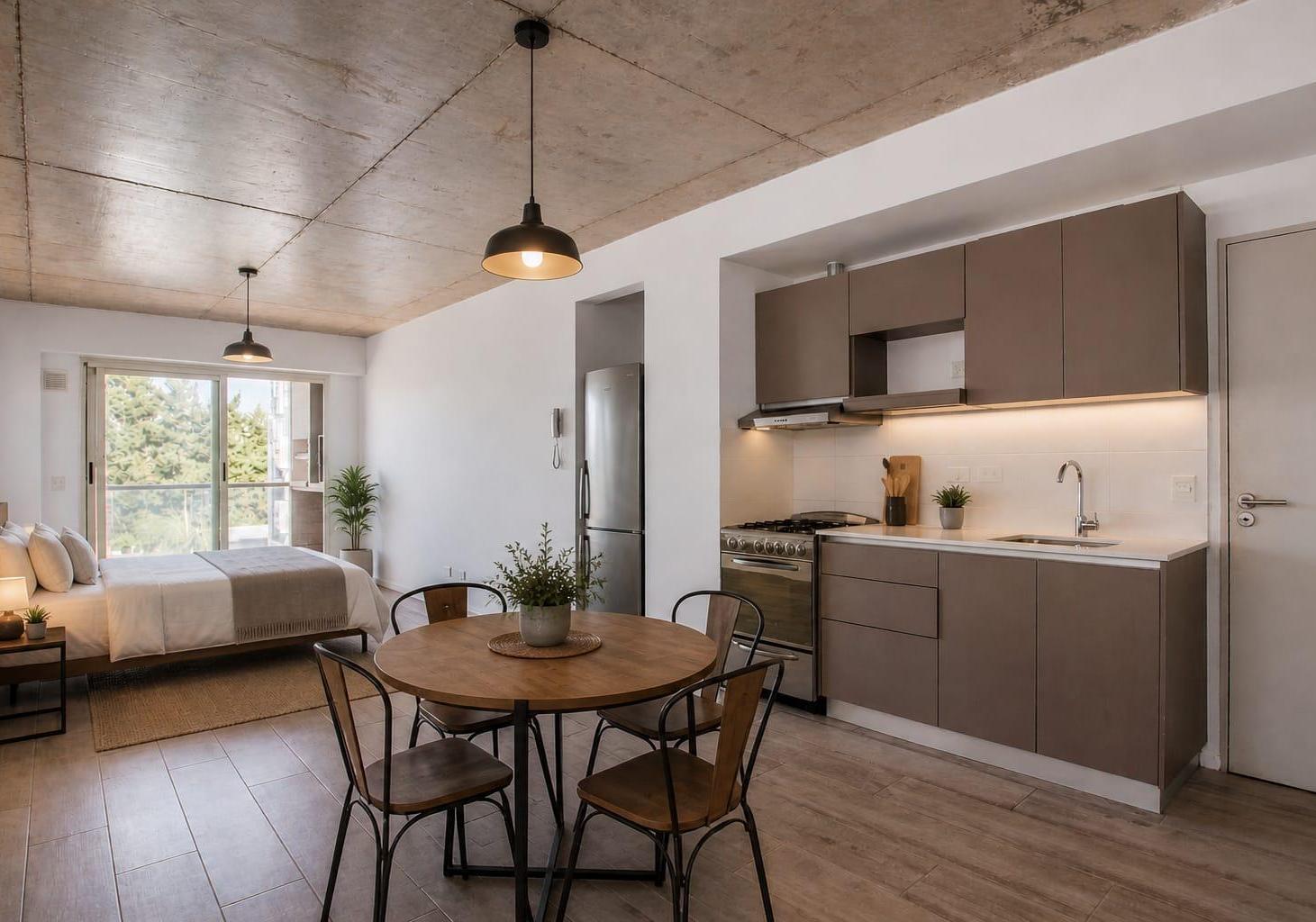 Foto de ALQUILER departamento monoambiente en Núñez - balcón con parilla - SUM, imagen 2