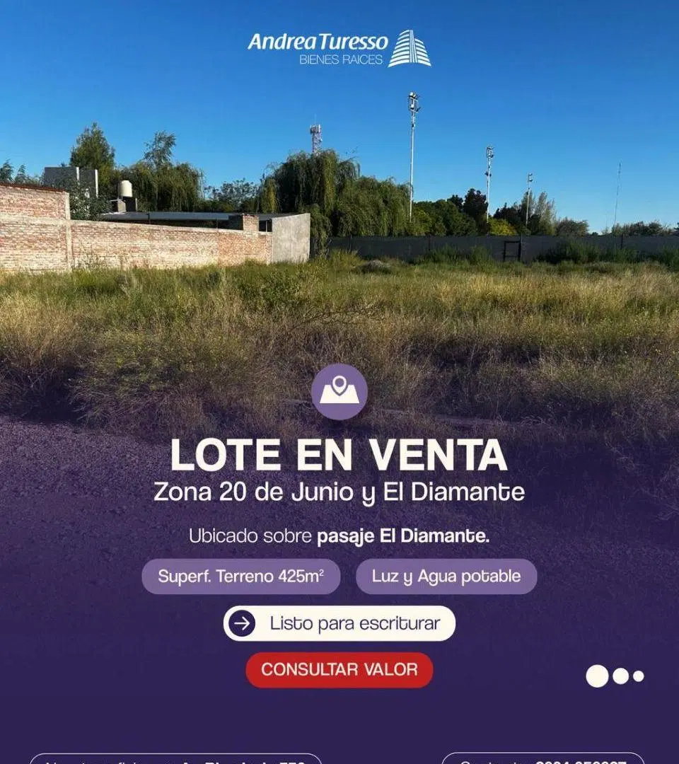 Terreno de 425 m2 en venta en San Rafael 1